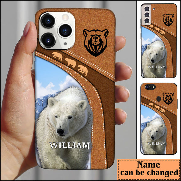 Blisscorners Polar Bear Hunting Personalized Name Phone Case LM0912