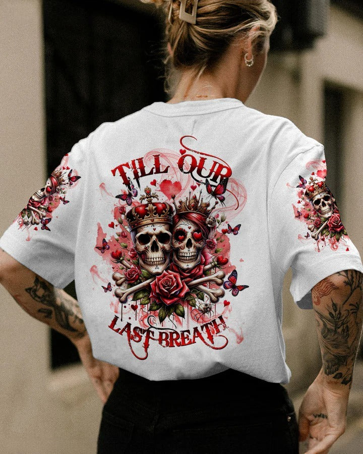 BLISSCORNERS TILL OUR LAST BREATH BONES SKULL COUPLE ALL OVER PRINT