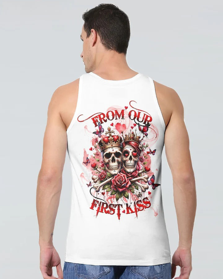 BLISSCORNERS FROM OUR FIRST KISS BONES SKULL COUPLE ALL OVER PRINT