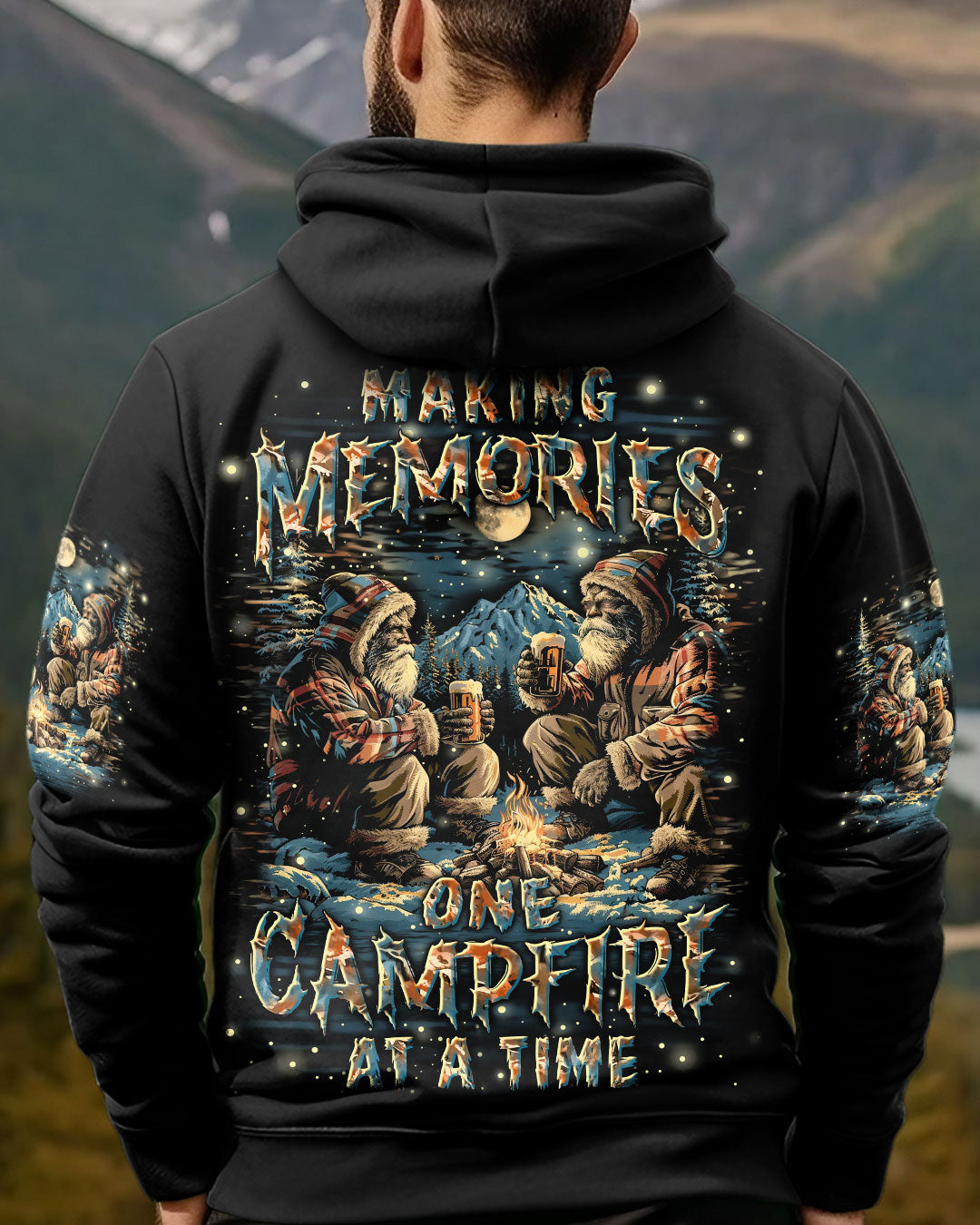 BLISSCORNERS MAKING MEMORIES ONE CAMPFIRE AT A TIME BIGFOOT ALL OVER PRINT
