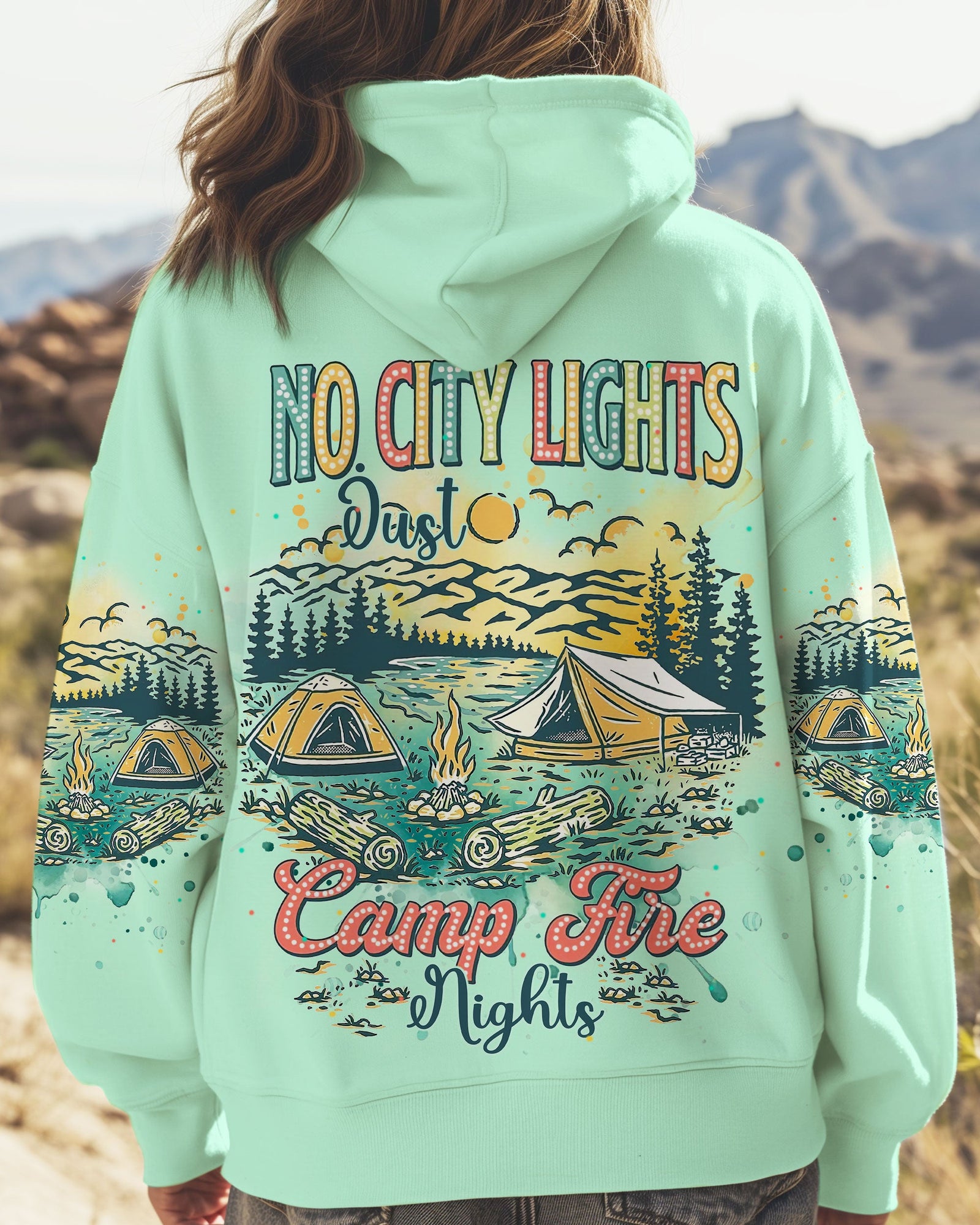 BLISSCORNERS NO CITY LIGHTS JUST CAMP FIRE NIGHTS ALL OVER PRINT
