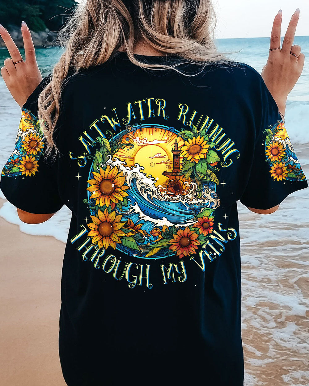 BLISSCORNERS SALTWATER RUNNING THROUGH MY VEINS ALL OVER PRINT