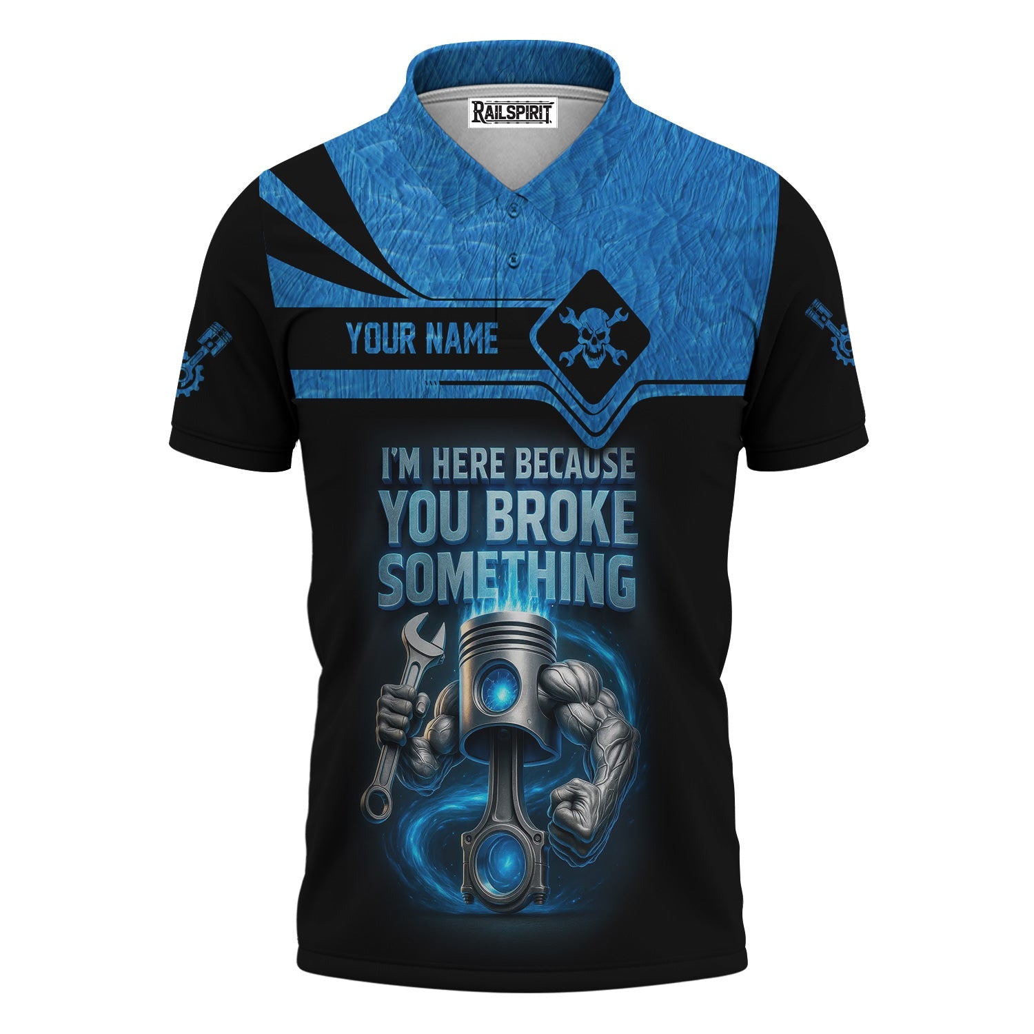 Blisscorners Custom Name Mechanic Shirt I'm Here Because You Broke Something T Shirt