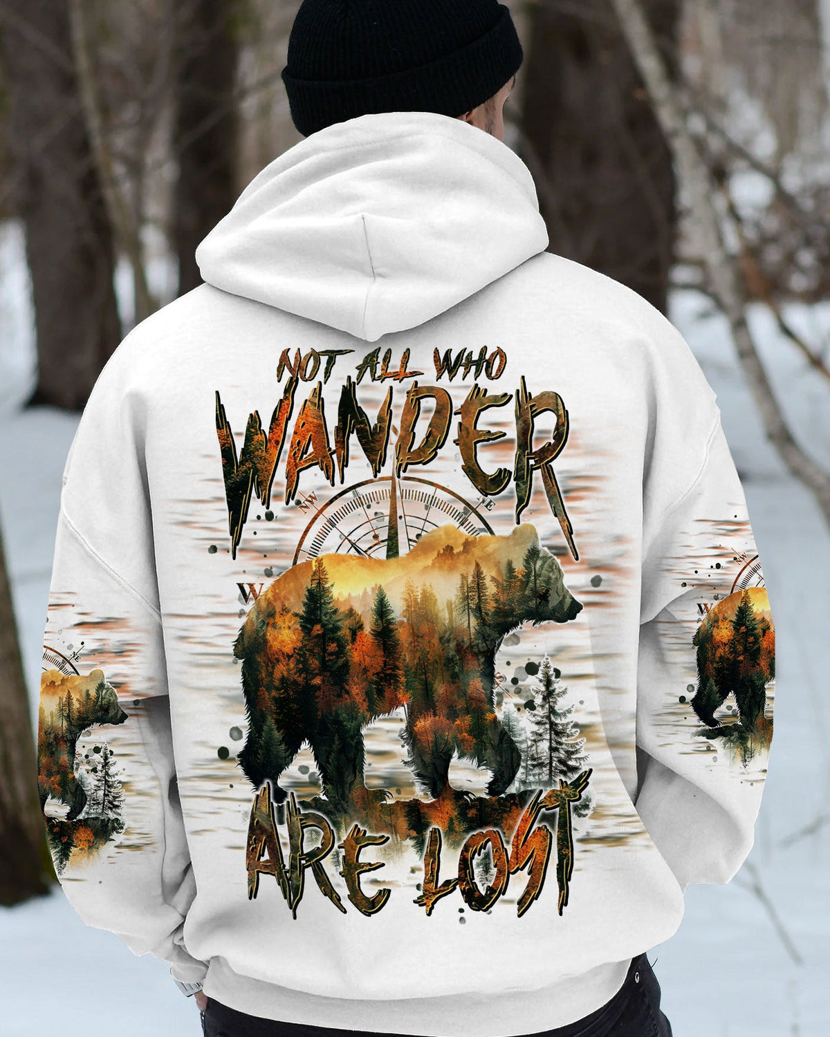 BLISSCORNERS NOT ALL WHO WANDER ARE LOST BEAR HUNTING ALL OVER PRINT