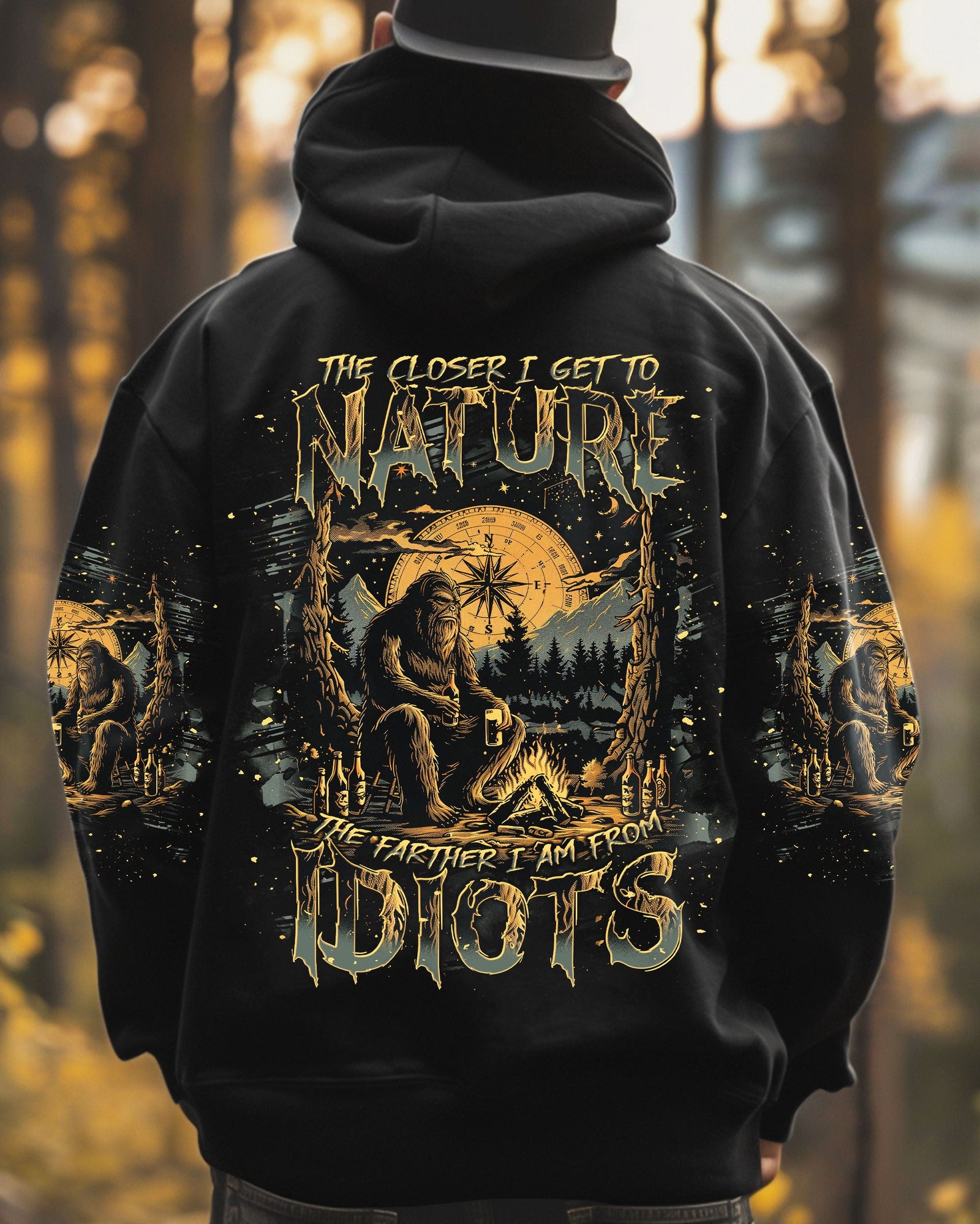 BLISSCORNERS THE CLOSER I GET TO NATURE BIGFOOT ALL OVER PRINT