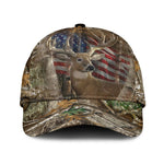 Blisscorners Deer Hunting America Flag Classic Cap