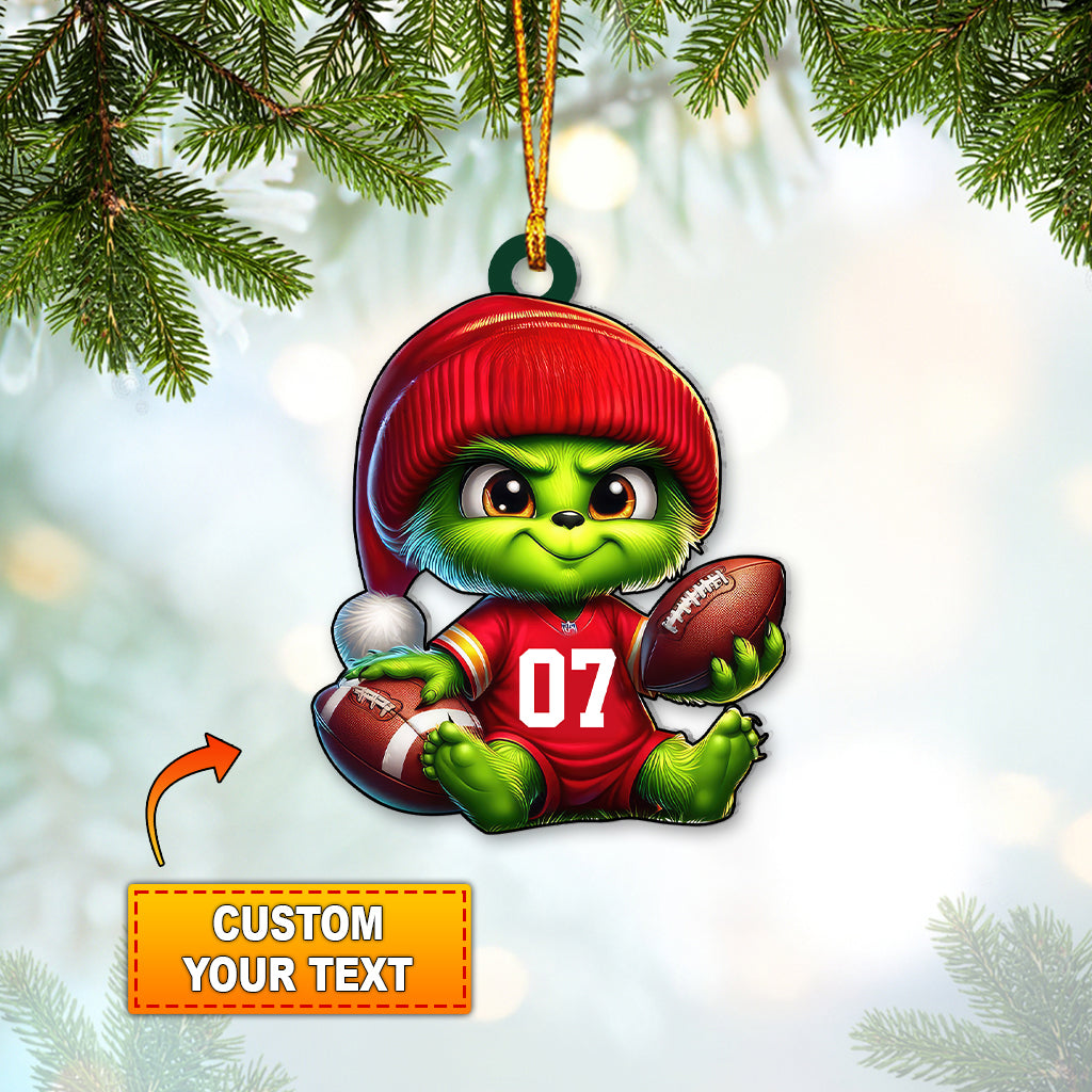 Blisscorners Christmas Gift, Custom Ornament, Christmas Stink Rugby Ornament2D Flat LM2111