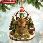Blisscorners Funny Duck Hunter Couple Ornament, Personalized Christmas Gift for Hunting Lovers LM0411