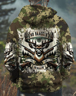 BLISSCORNERS NO BRAGGING UNTIL YOU'RE DRAGGING HUNTING ALL OVER PRINT