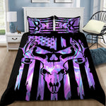 Blisscorners Deer Hunting Black Purple Blanket