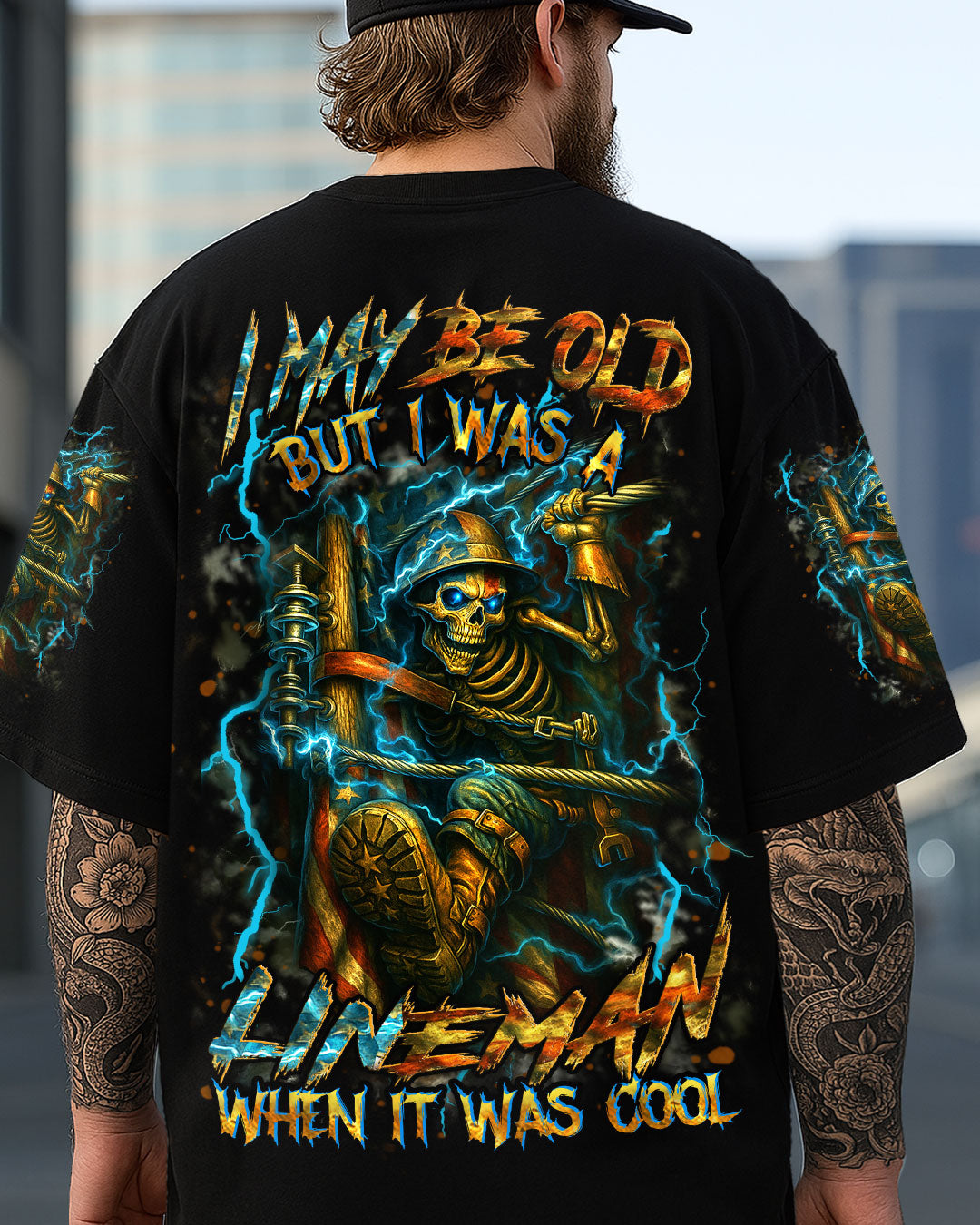 BLISSCORNERS I AM A WELDER I AM WHO I AM SKULL ALL OVER PRINT