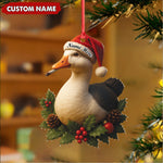 Blisscorners Personalized Funny Duck Smoking Acrylic Christmas Ornament - Custom Name Holiday Gift for Hunters & Outdoor Lovers LM0411