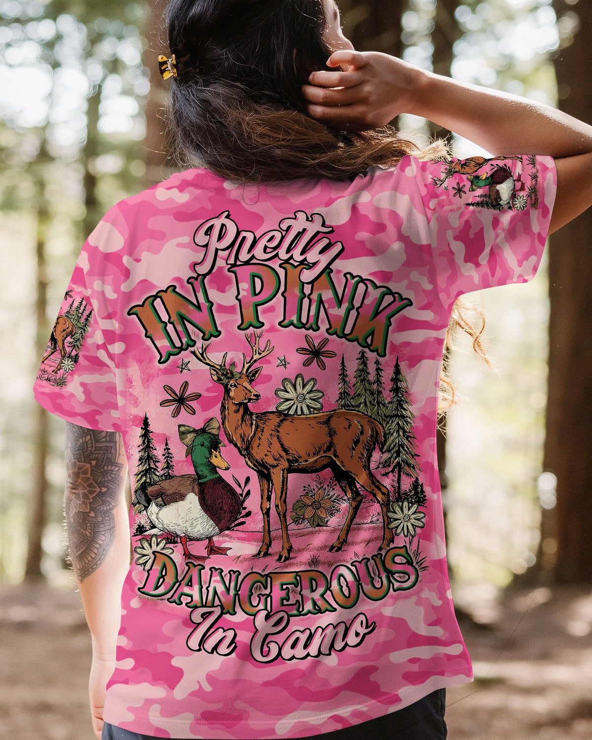 BLISSCORNERS PRETTY IN PINK HUNTING CAMO ALL OVER PRINT -TLTR2209253