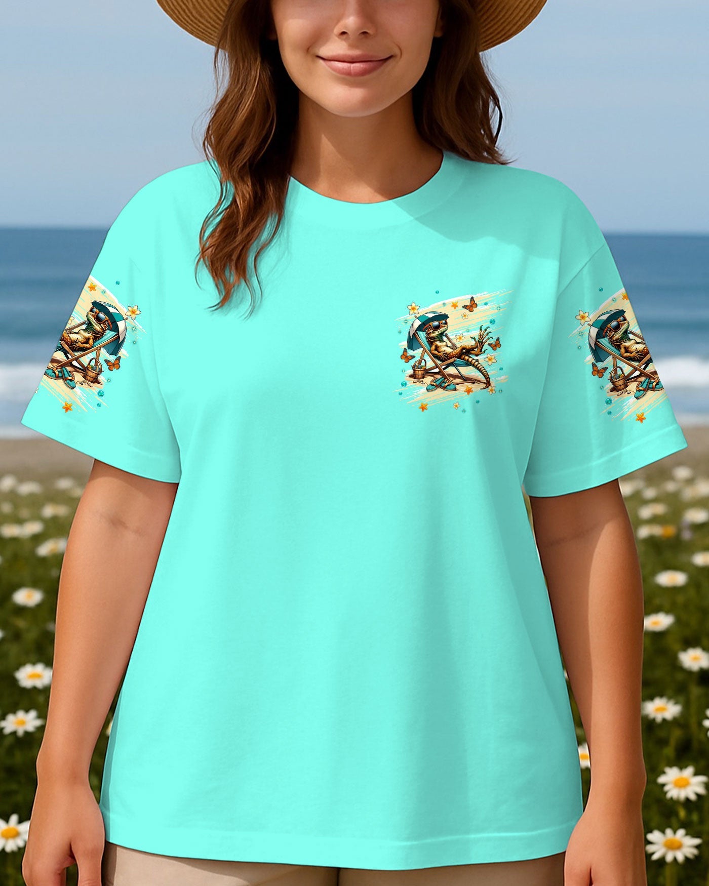 BLISSCORNERS SANDY TOES SUNKISSED NOSE IGUANA ALL OVER PRINT