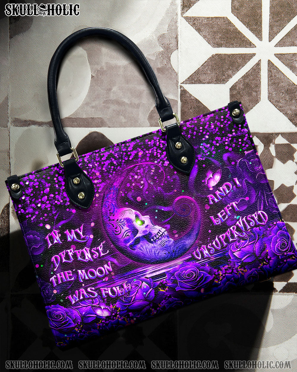 BLISSCORNERS IN MY DEFENSE I WAS LEFT UNSUPERVISED LEATHER HANDBAG