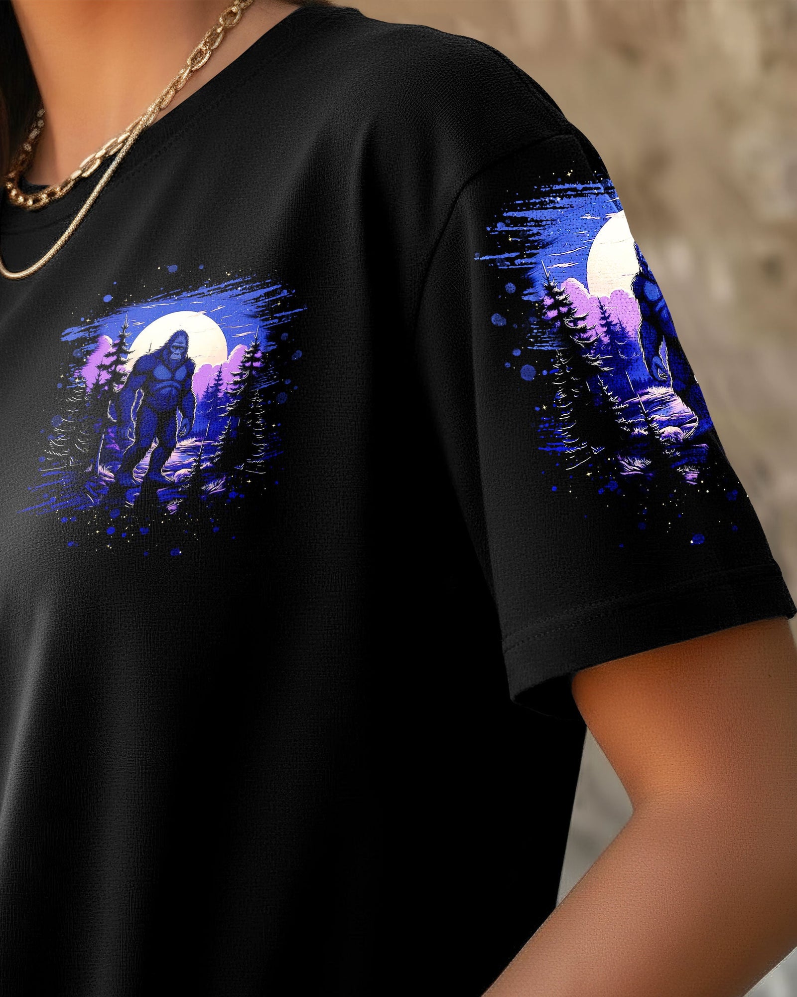 BLISSCORNERS HELLO DARKNESS MY OLD FRIEND BIGFOOT ALL OVER PRINT - TLNT1411251