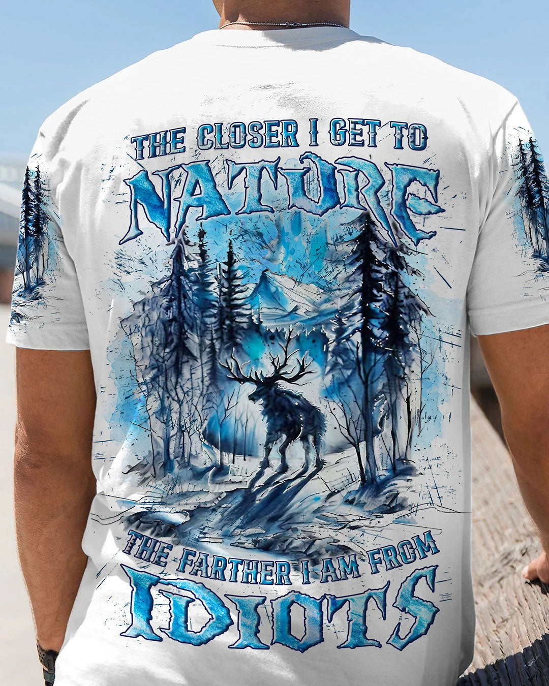 BLISSCORNERS THE CLOSER I GET TO NATURE DEER HUNTING ALL OVER PRINT