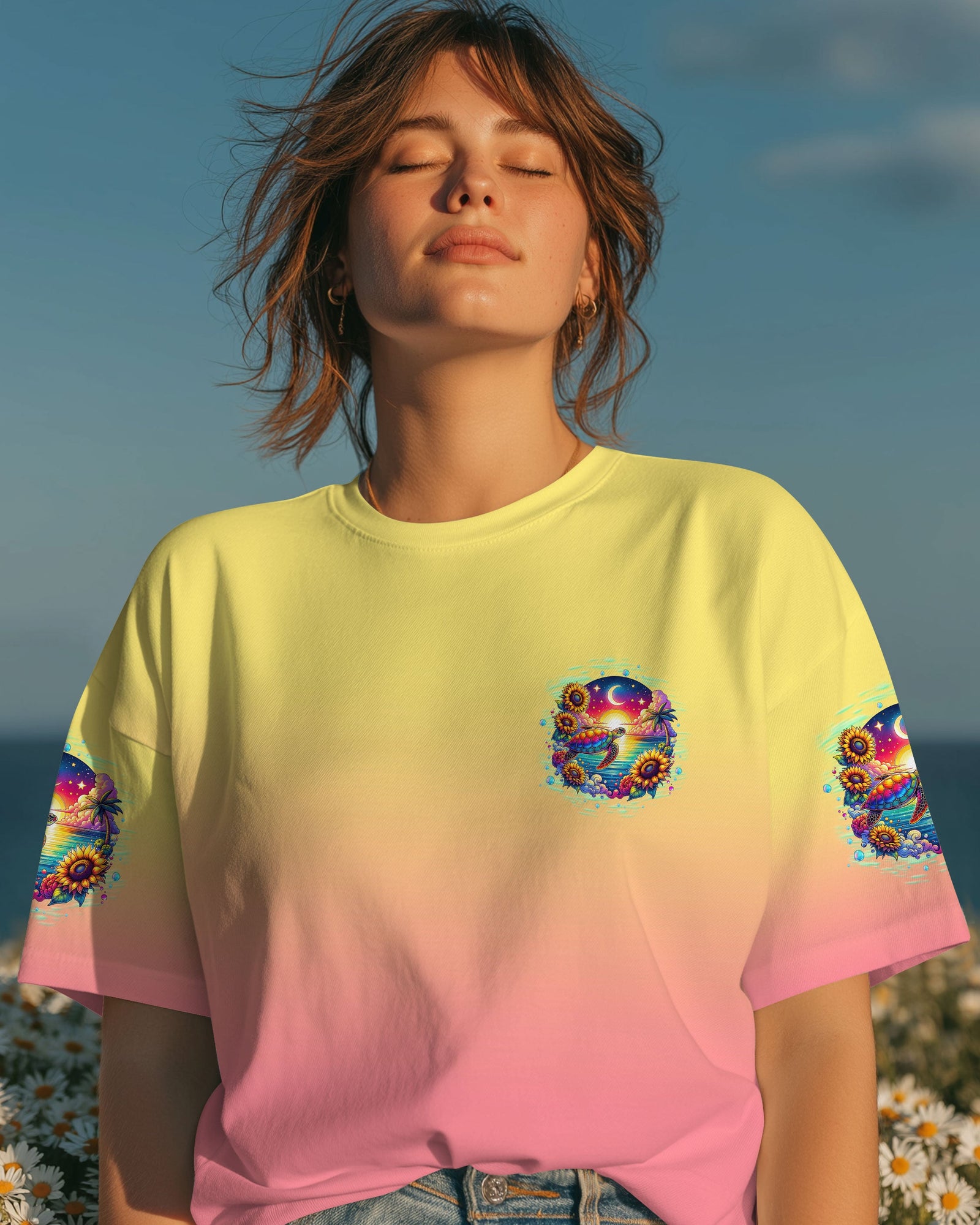 BLISSCORNERS SALTWATER HEALS EVERYTHING TURTLE ALL OVER PRINT
