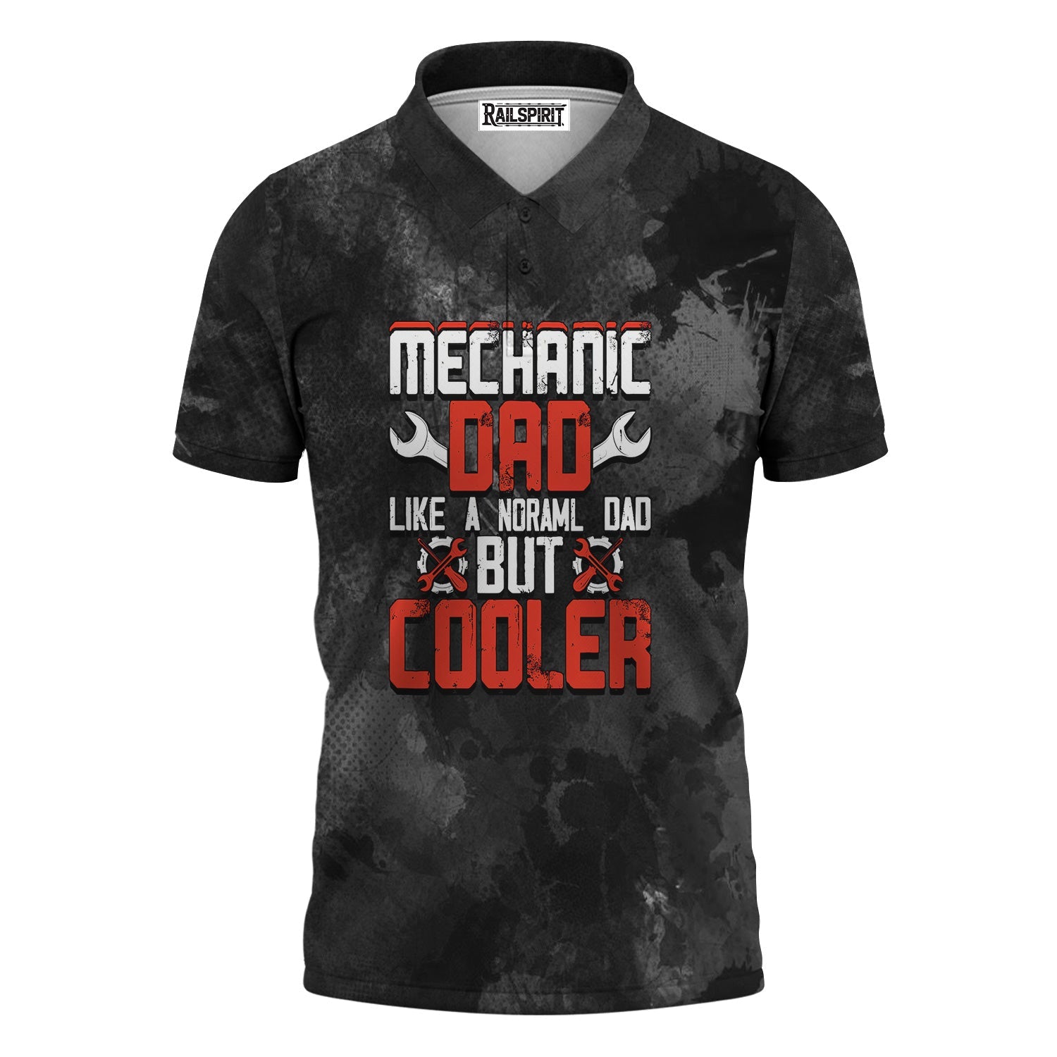 Blisscorners Funny Mechanic Dad T Shirt Like A Normal Dad But Cooler Auto Repair Garage Workwear Tee Fathers Day Birthday Gift For Men Husband Father