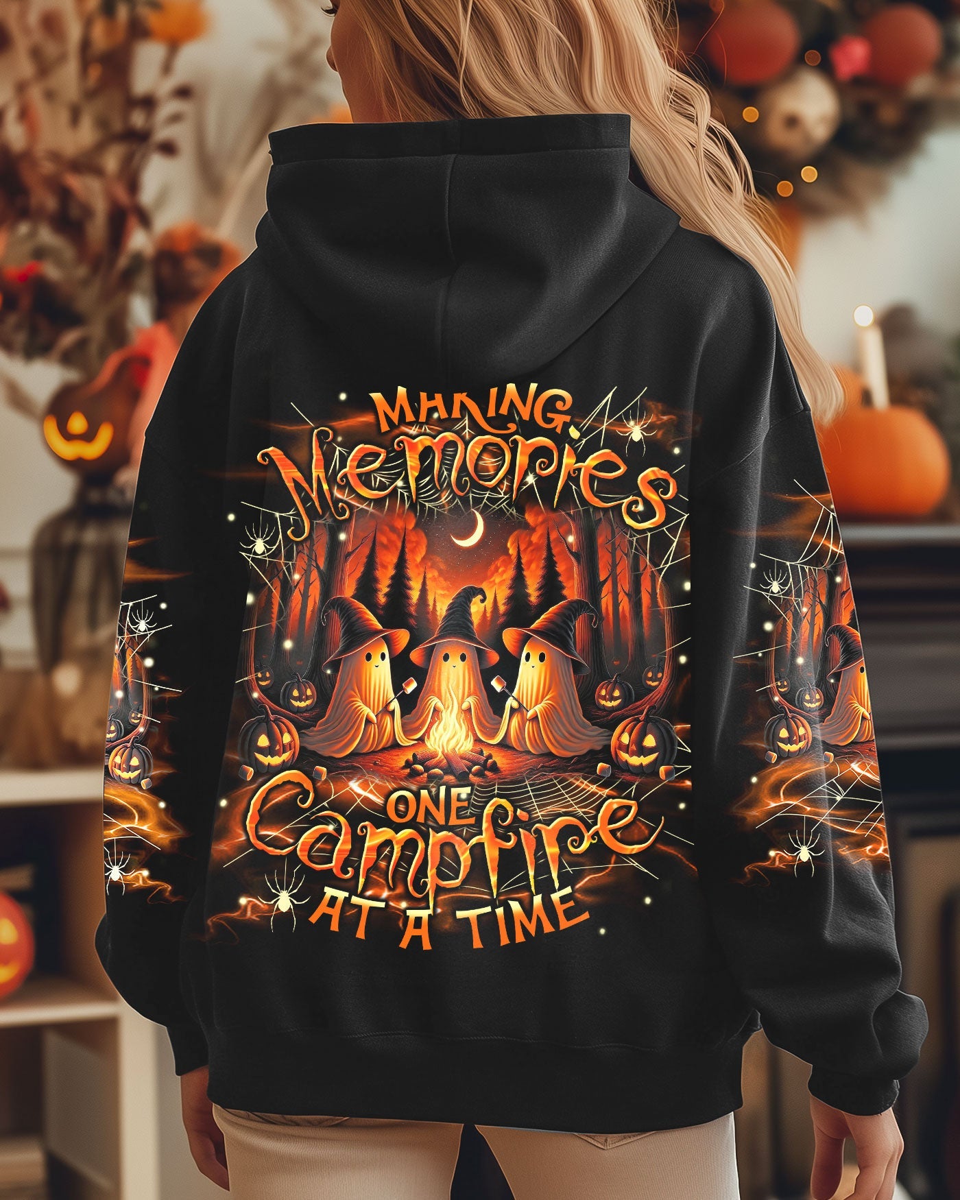 BLISSCORNERS MAKING MEMORIES ONE CAMPFIRE AT A TIME BOOS HALLOWEEN ALL OVER PRINT