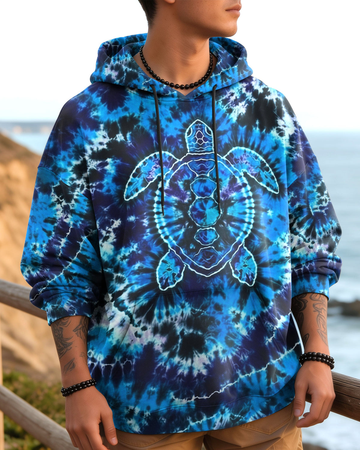 BLISSCORNERS BLUE TURTLE TIE DYE ALL OVER PRINT