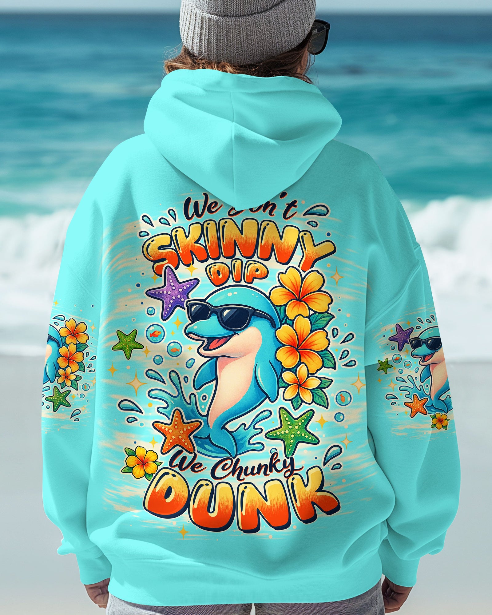 BLISSCORNERS WE DON'T SKINNY DIP DOLPHIN ALL OVER PRINT