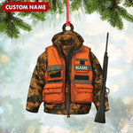 Blisscorners Personalized Hunter Ornament - Custom Camo Jacket Christmas Decoration for Men & Hunters LM0411