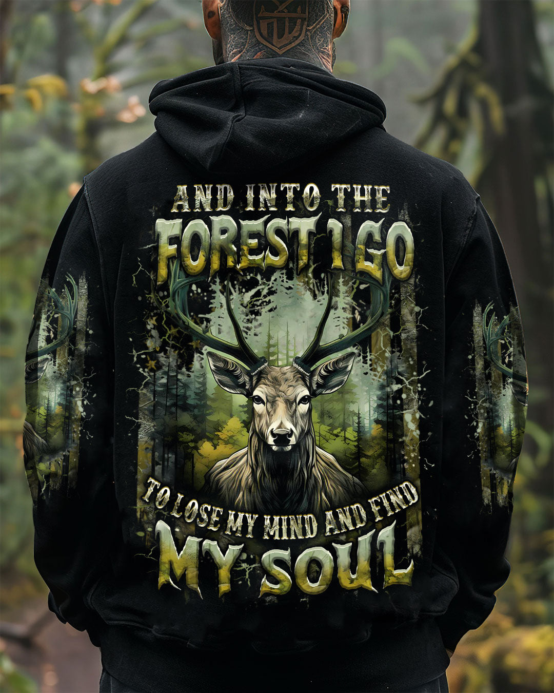 BLISSCORNERS AND INTO THE FOREST I GO DEER ALL OVER PRINT