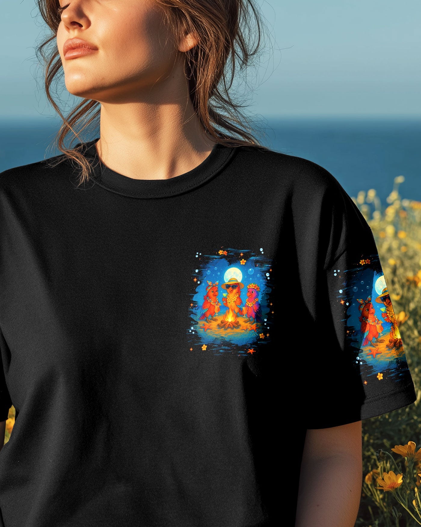 BLISSCORNERS FIND ME IN THE OCEAN PARROT ALL OVER PRINT