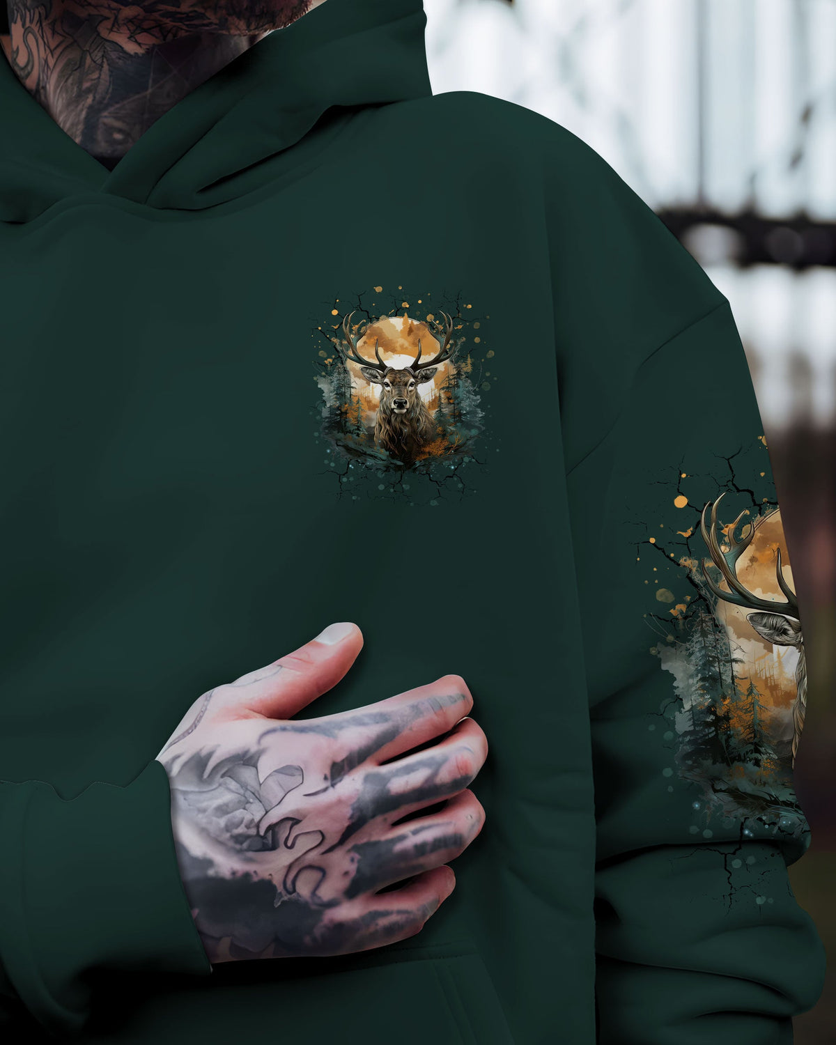 BLISSCORNERS BUCK AROUND AND FIND OUT DEER HUNTING ALL OVER PRINT