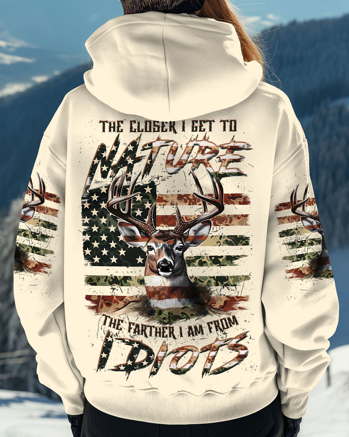 BLISSCORNERS THE CLOSER I GET TO NATURE DEER ALL OVER PRINT