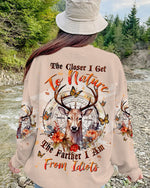 BLISSCORNERS THE CLOSER I GET TO NATURE DEER COMPASS ALL OVER PRINT