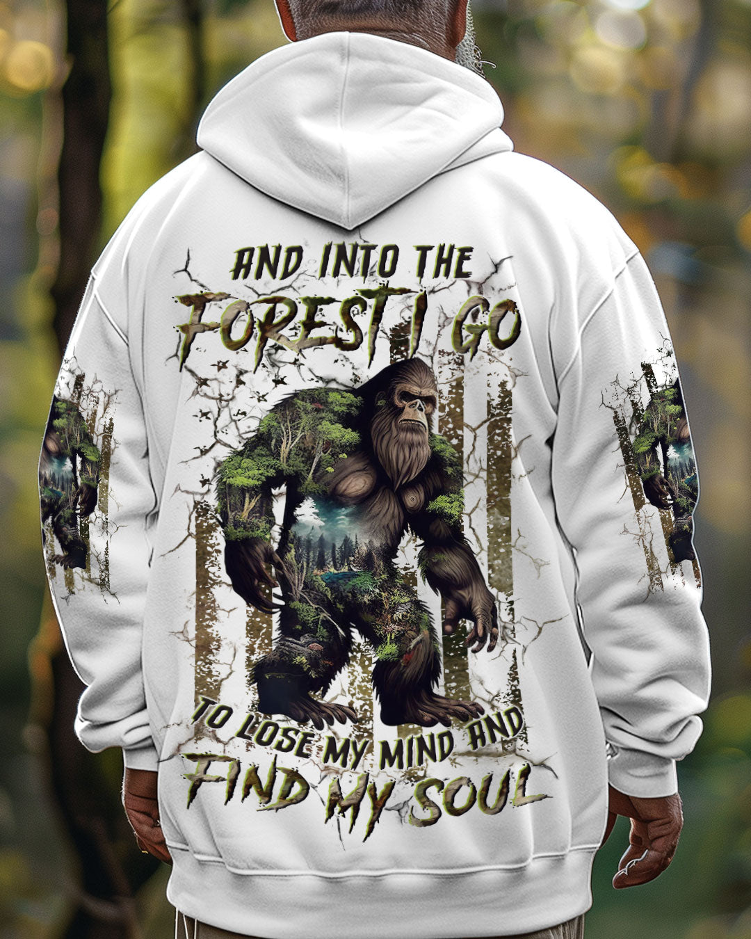 BLISSCORNERS AND INTO THE FOREST I GO BIGFOOT ALL OVER PRINT