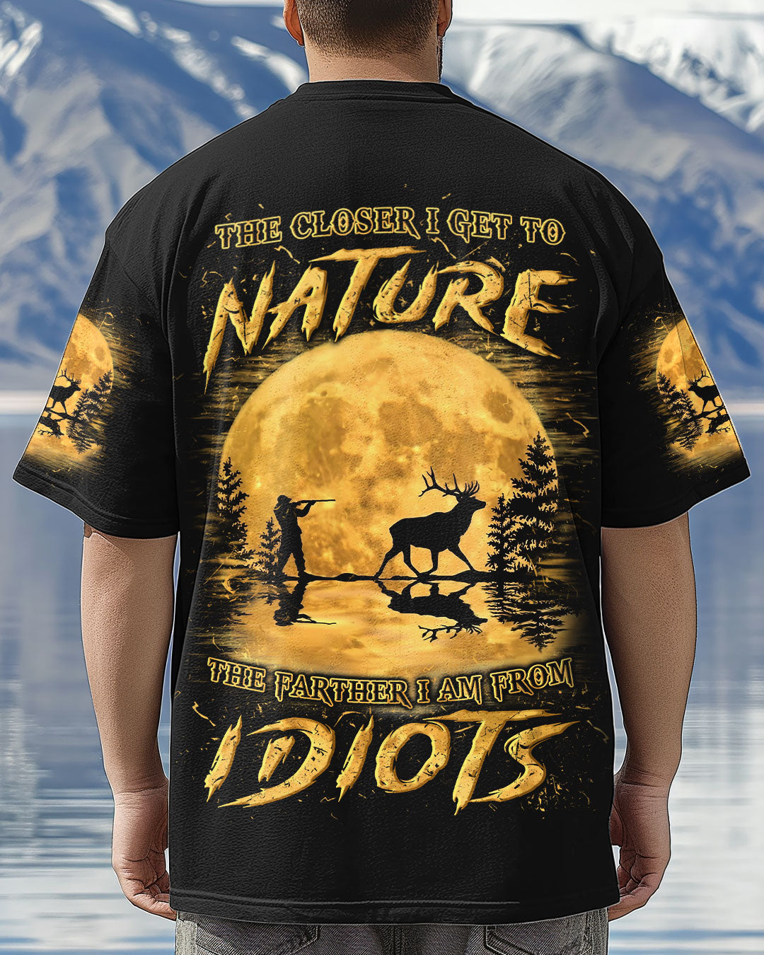 BLISSCORNERS THE CLOSER I GET TO NATURE HUNTING DEER ALL OVER PRINT