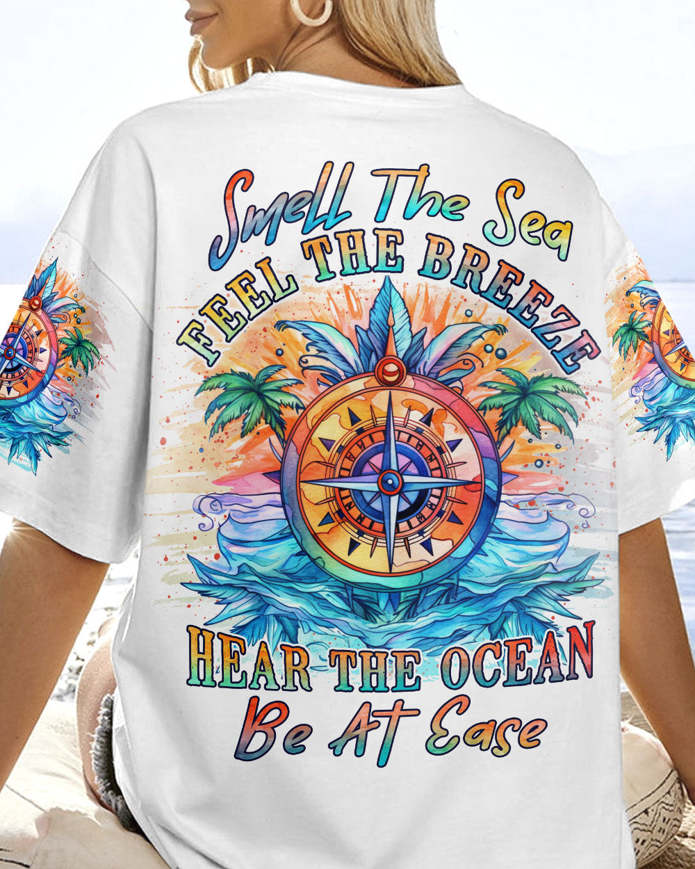 BLISSCORNERS SMELL THE SEA FEEL THE BREEZE ALL OVER PRINT