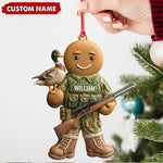 Blisscorners Personalized Hunter Gingerbread Christmas Ornament - Funny Acrylic Holiday Decor Gift LM0411