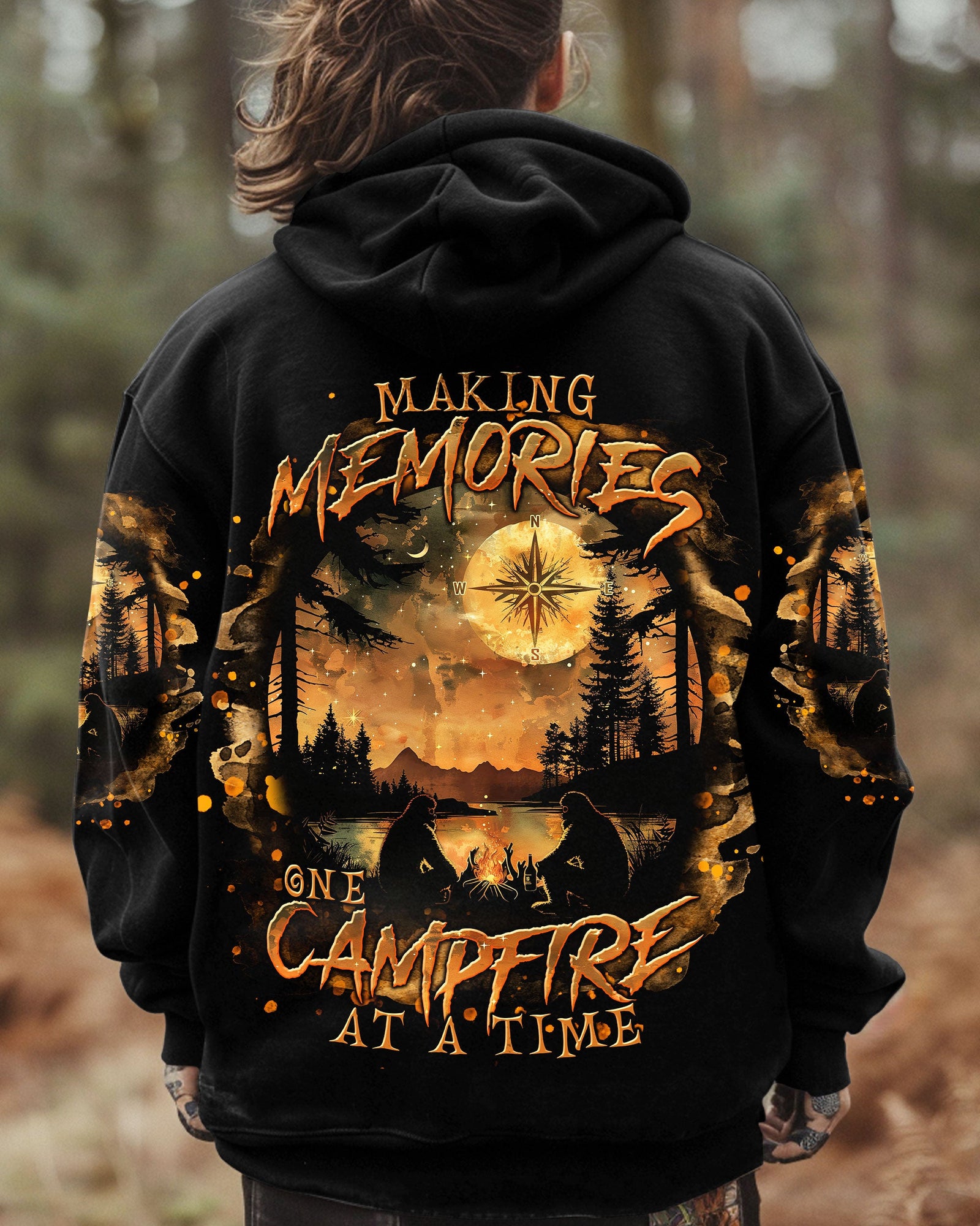 BLISSCORNERS MAKING MEMORIES ONE CAMPFIRE AT A TIME BIGFOOT ALL OVER PRINT