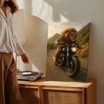 Blisscorners Biker Lion Canvas Badass Motorcycle Animal Wall Art LM2611