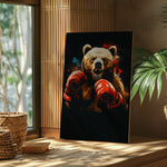 Blisscorners Boxing Bear Canvas Fierce Animal Fighter Wall Art LM2611