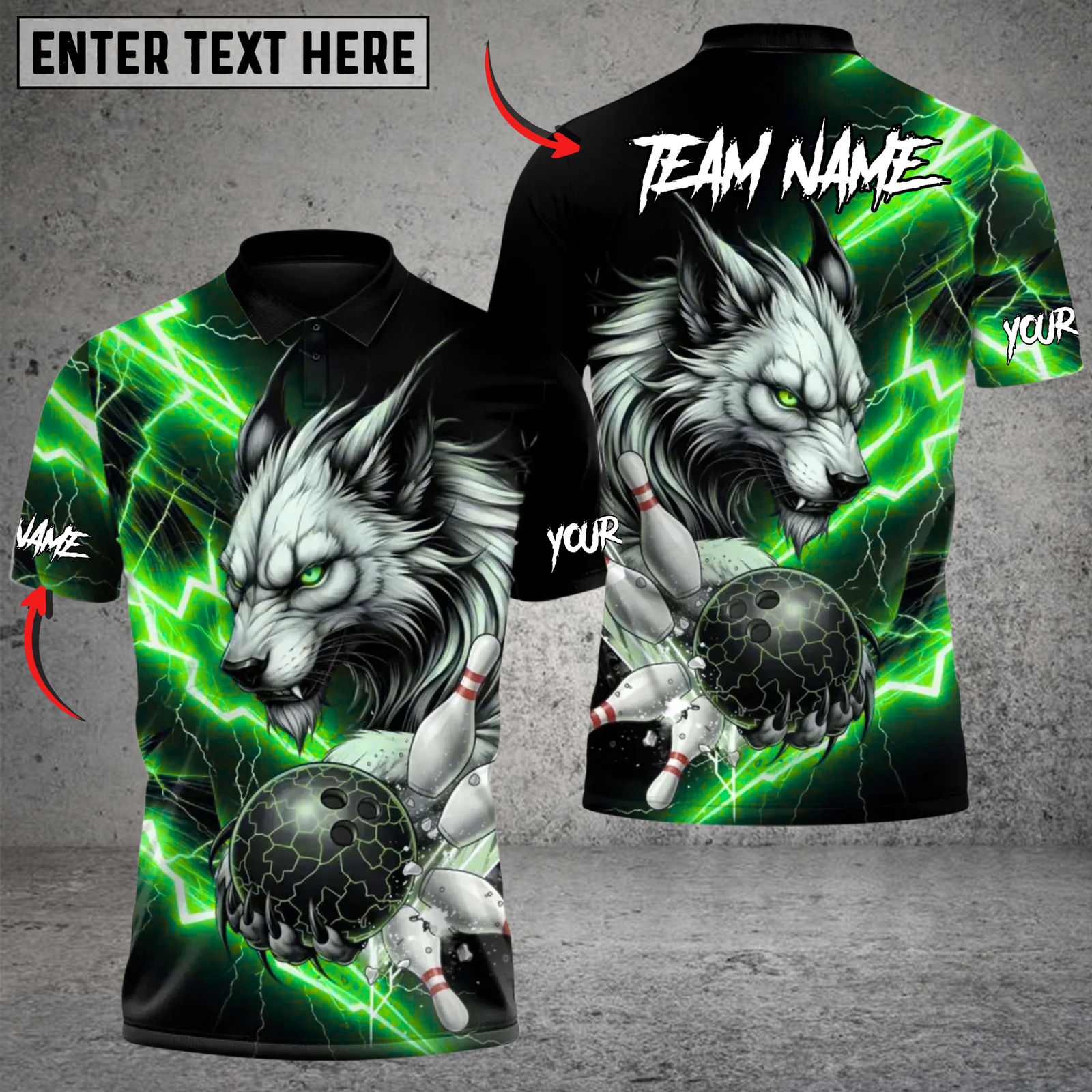 Blisscorners Bowling Inferno Lightning Lynx Multicolor Customized Name, Team Name 3D Shirts