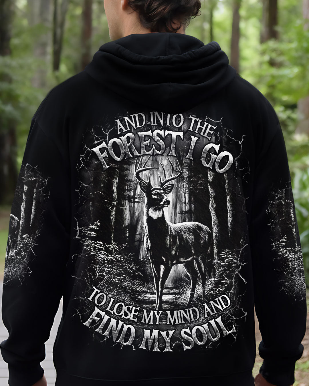 BLISSCORNERS AND INTO THE FOREST I GO DEER ALL OVER PRINT