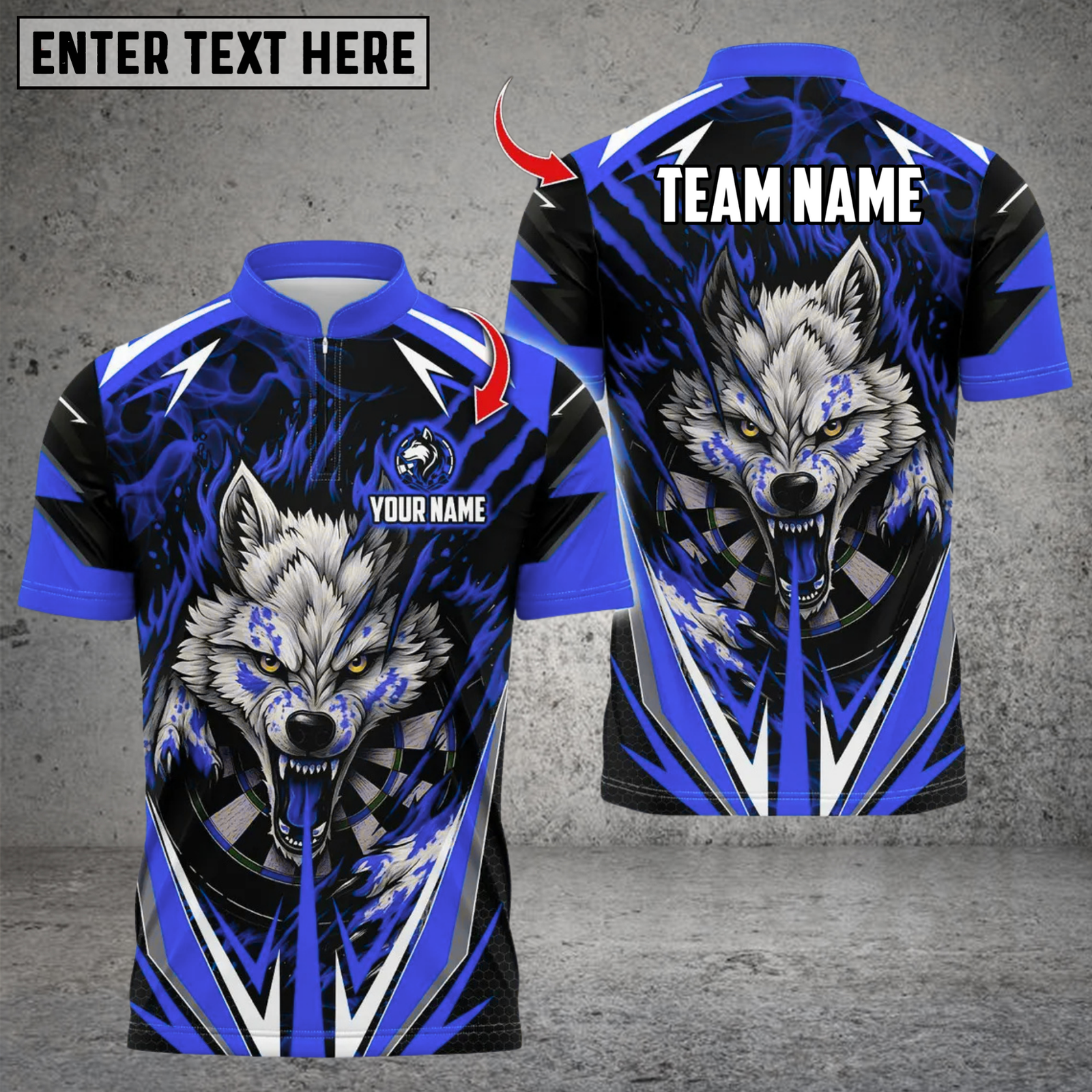 Blisscorners Darts Wolf Crack Design Multicolor Customized Name Team Name 3D Shirts 8