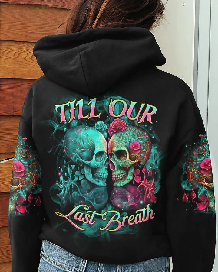 BLISSCORNERS TILL OUR LAST BREATH SKULL ART COUPLE ALL OVER PRINT