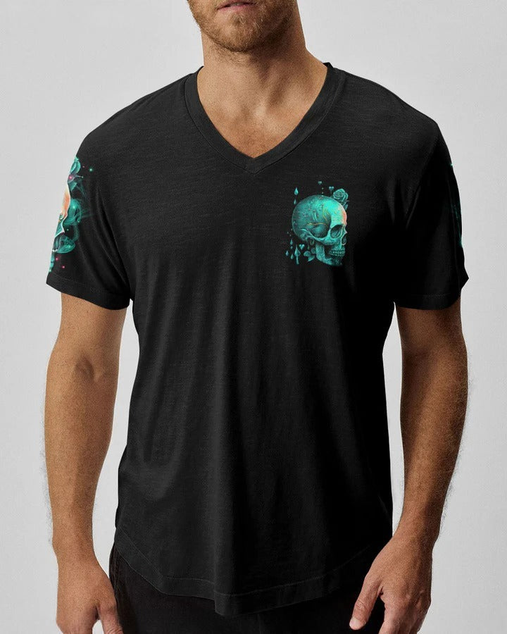 BLISSCORNERS FROM OUR FIRST KISS SKULL ART COUPLE ALL OVER PRINT