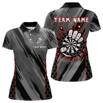 Blisscorners Men’s Custom Darts Shirt - Cracked Dartboard In Grip | Name Personalization LM2404