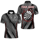 Blisscorners Men’s Custom Darts Shirt - Cracked Dartboard In Grip | Name Personalization LM2404