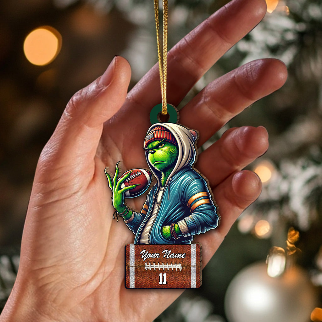 Blisscorners Christmas Gift, Custom Ornament, Custom Name Stink Rugby Ornament2D Flat LM2111
