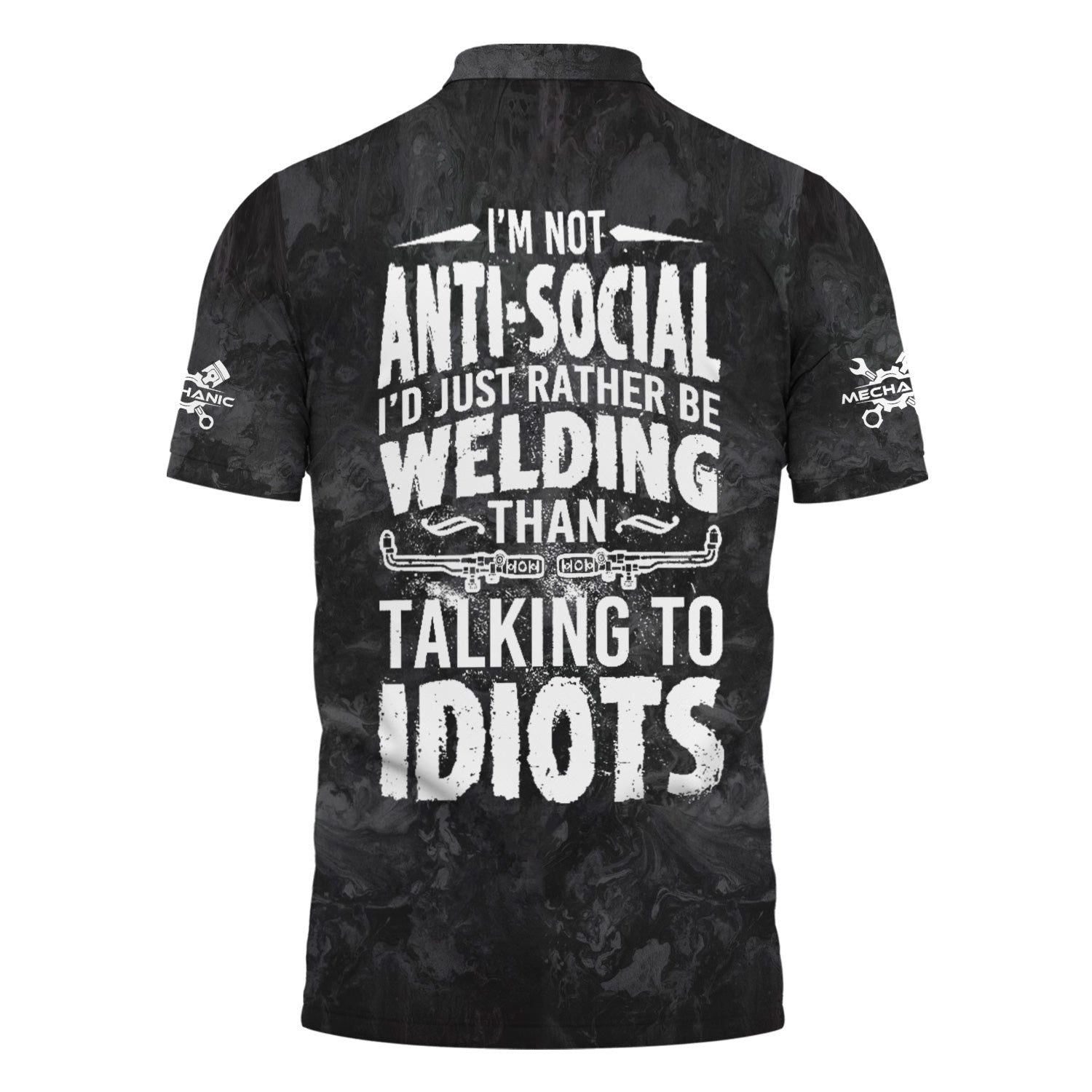 Blisscorners Custom Name Mechanic Shirt I'm Not Anti Social I'd Just Rather Be Welding T Shirt