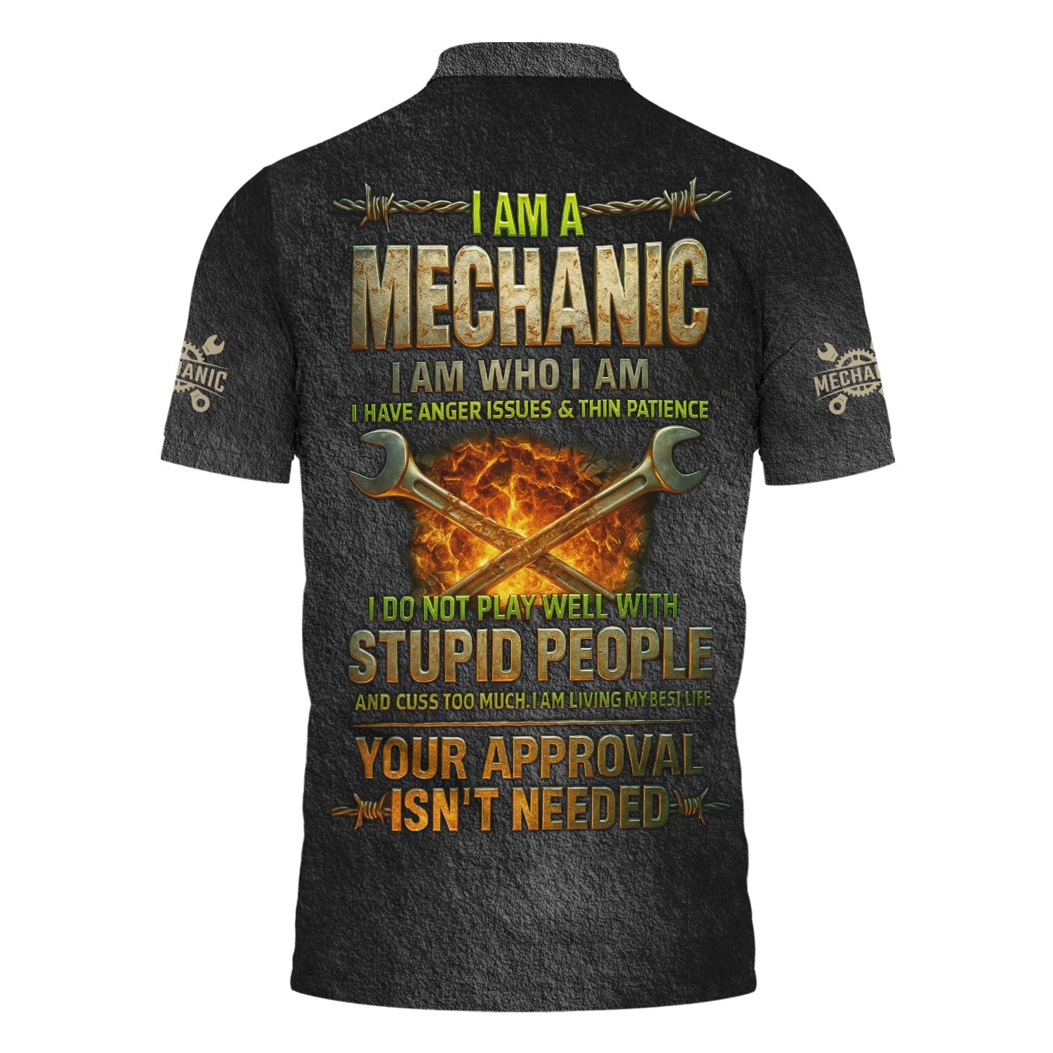Blisscorners Custom Name Mechanic Shirt I Am A Mechanic I Am Who I Am I Have Anger Issues And Thin Patience T Shirt