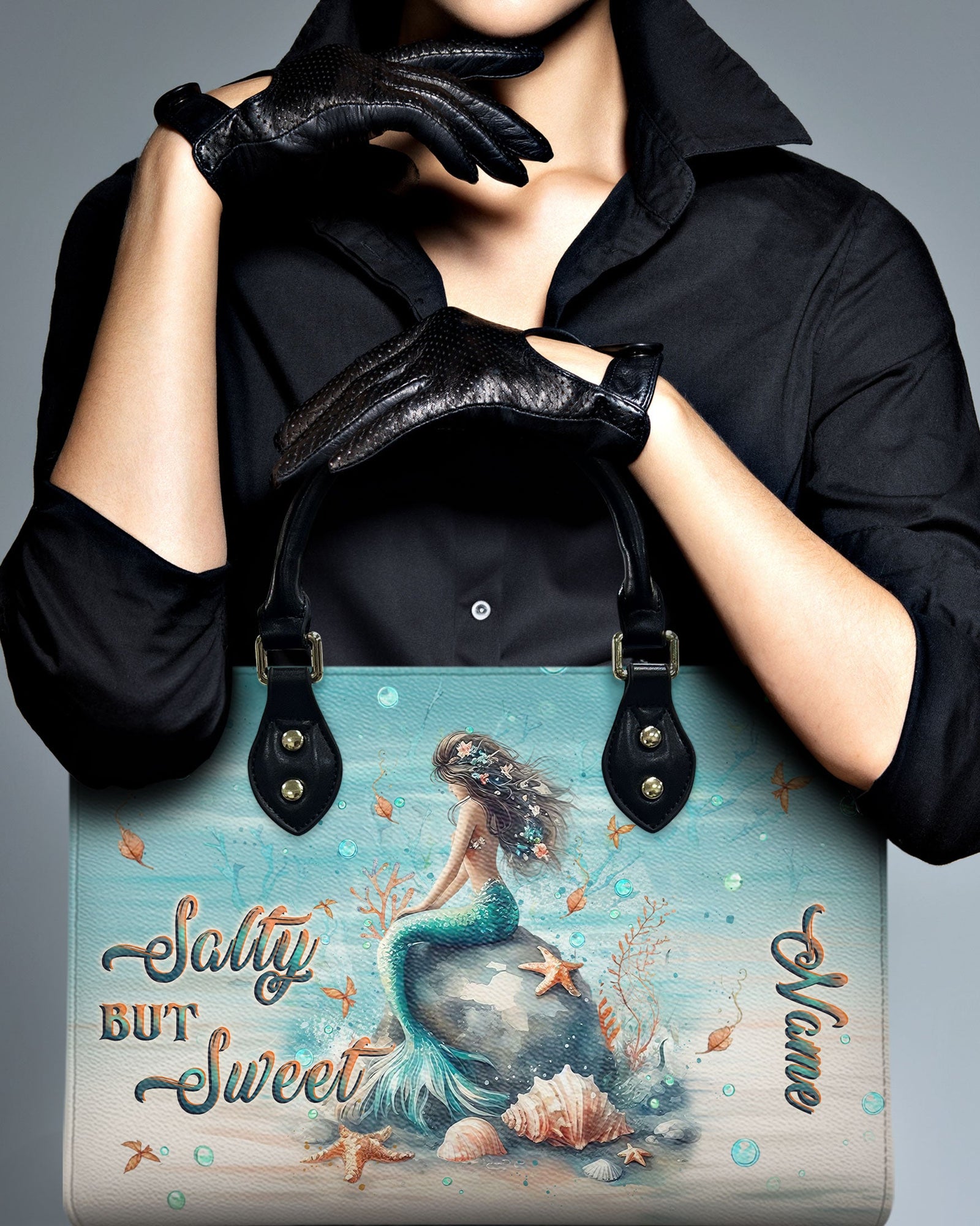 BLISSCORNERS SALTY BUT SWEET MERMAID LEATHER HANDBAG